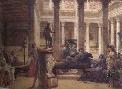 Alma-Tadema, Sir Lawrence A Roman Art Lover (mk23) Germany oil painting art